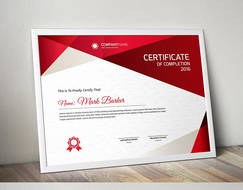 Geometric Certificate Template #96047 - TemplateMonster