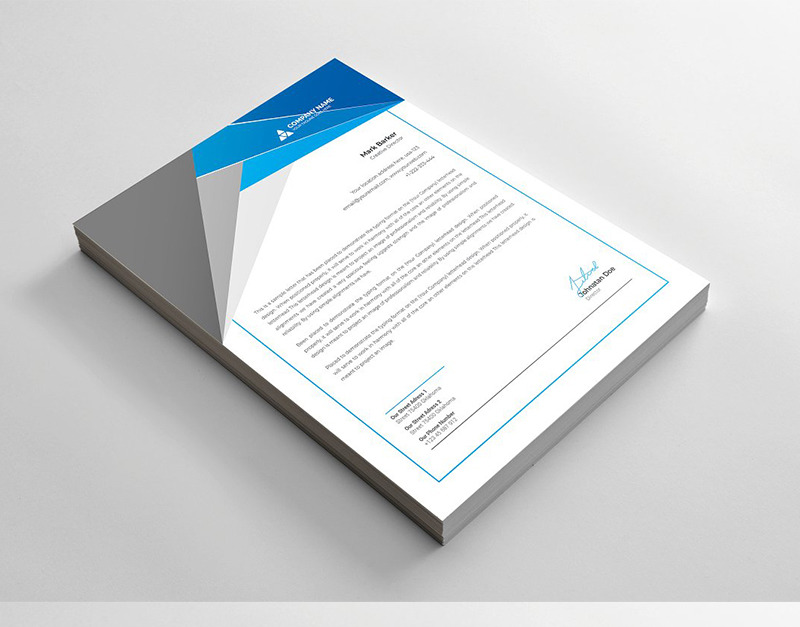 Geometric Letterhead - Corporate Identity Template