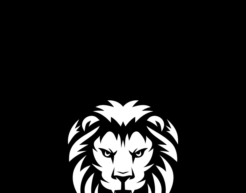 Black Detroit Lions 16'' Team Logo Cutout