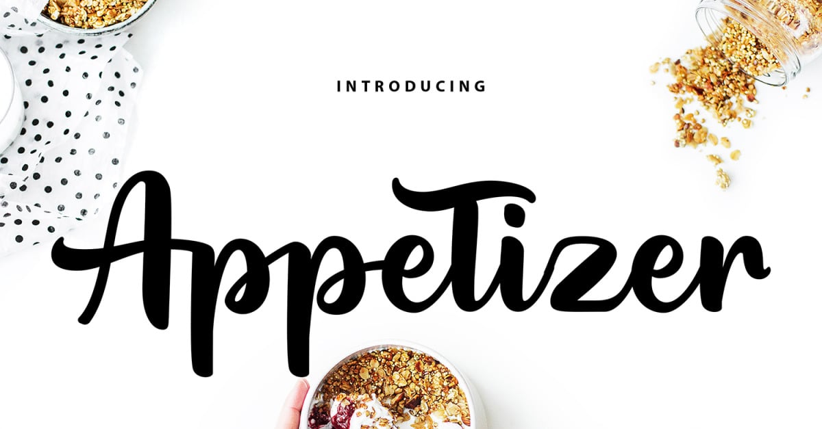 Appetizer | Modern Cursive Font #97654 - TemplateMonster