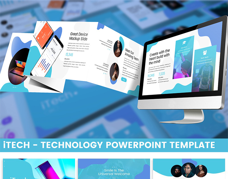 ITech - Technology PowerPoint template - TemplateMonster