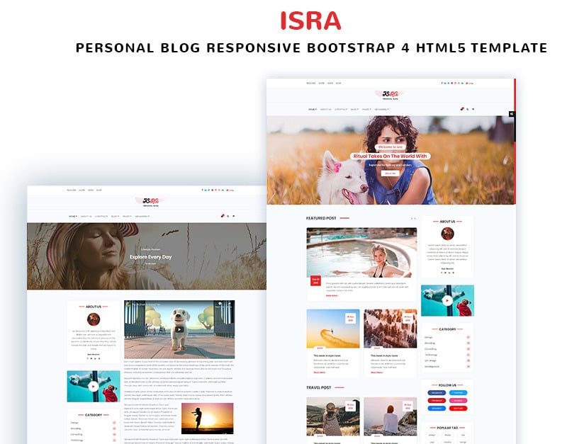 ISRA - Personal Blog Website Template