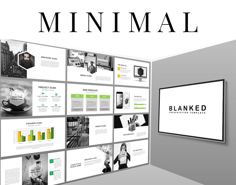 Blanked - Minimal PowerPoint Template - TemplateMonster