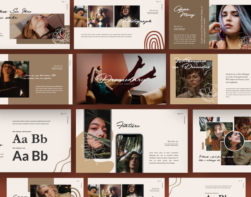 File Dromedary Presentation PowerPoint template