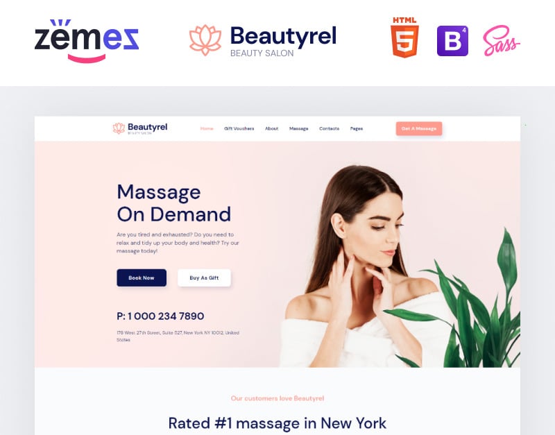 Beautyrel - Beauty Salon Responsive Website Template