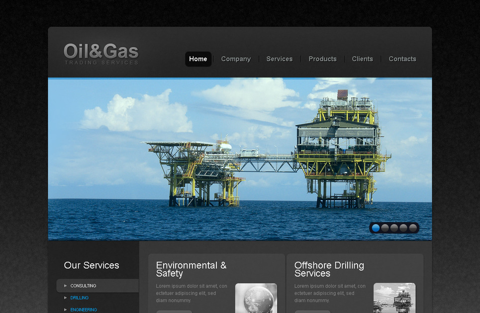 Oil And Gas Trading Company site Template MotoCMS