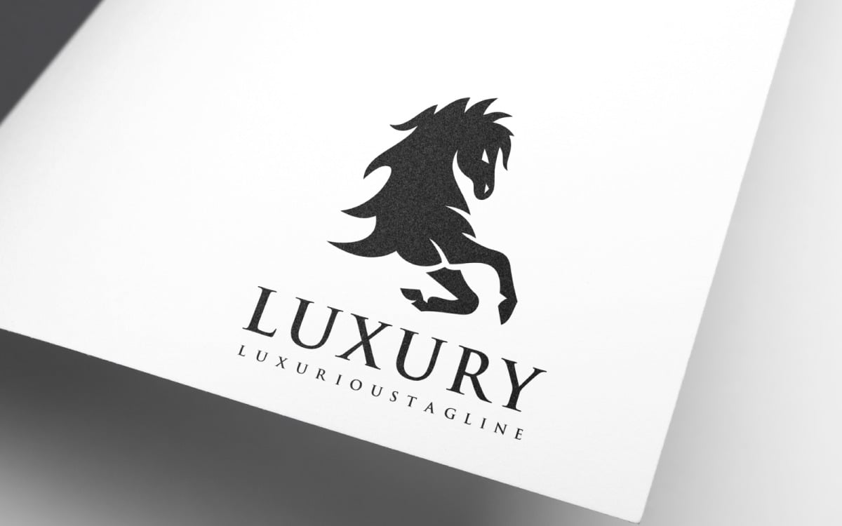 Luxury Brand Logo Vector Hd Images, Black Horse The Luxurious Brand Logo  Design, Brand, Luxurious, Logo Design PNG Image For Free Download