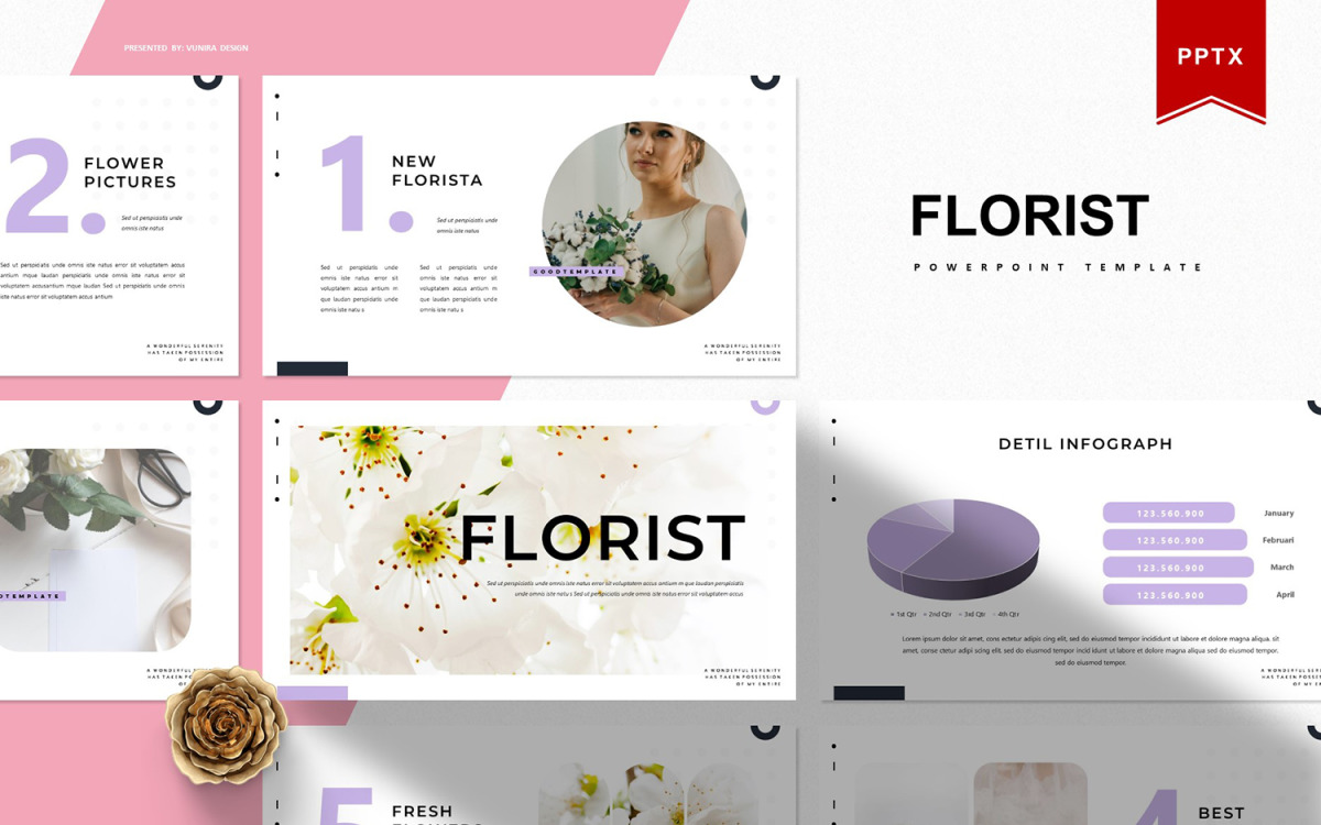 Florist | PowerPoint Template #101685 - TemplateMonster