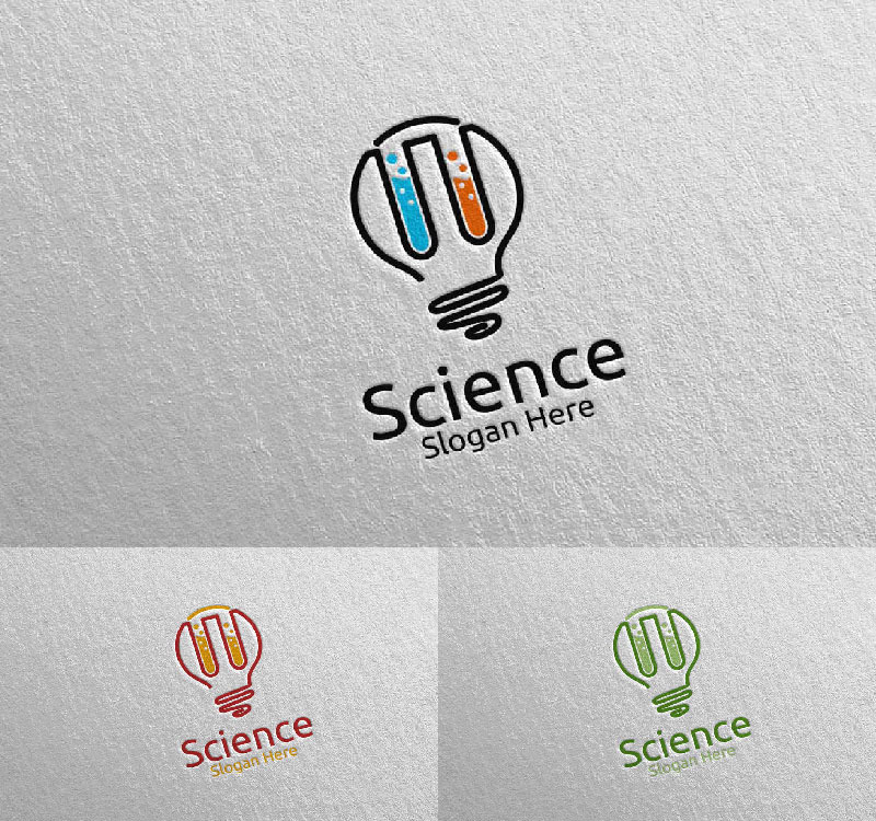 modèle de conception de logo de concept de forme de laboratoire de
