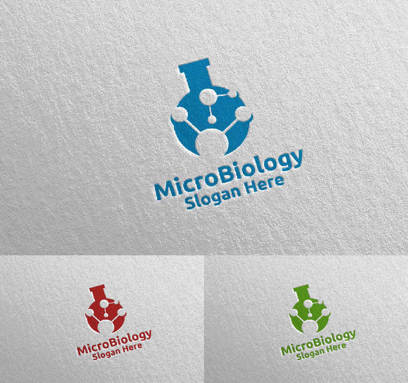 Microbiology Logo Design Simple Vector Stock Vector (Royalty Free)  2094094600 | Shutterstock
