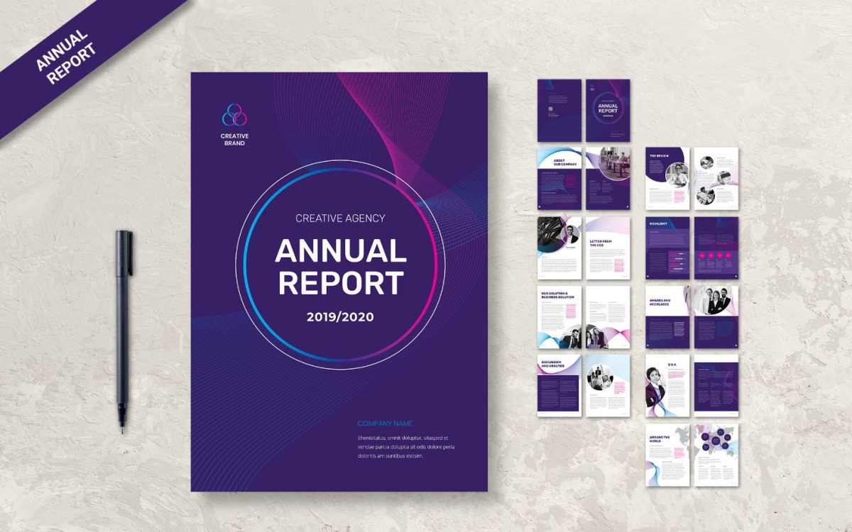 AR20 Geschäftsbericht Business Review des Unternehmens - Corporate Identity  Template In Business Review Report Template