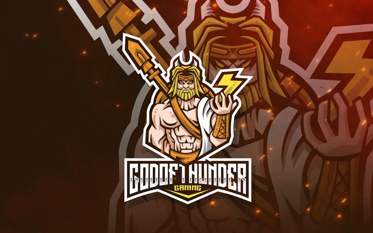 Thunder esport mascot logo design By Visink | TheHungryJPEG