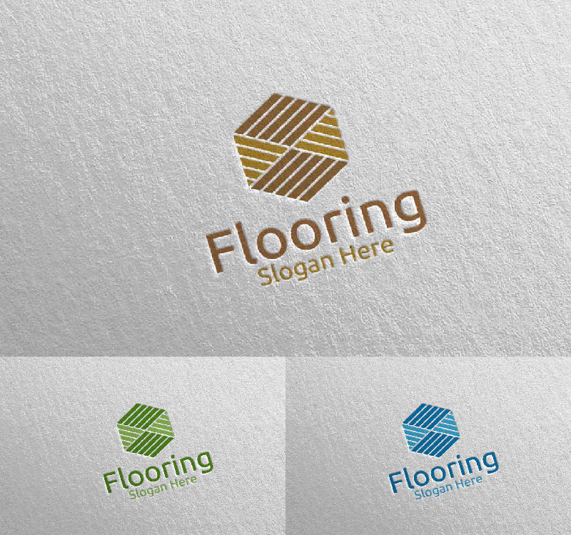 Flooring Parquet Wooden 11 Logo Template - TemplateMonster