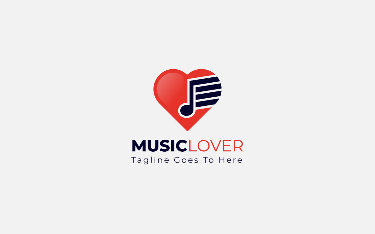 Music lover design Logo Template #107382 - TemplateMonster