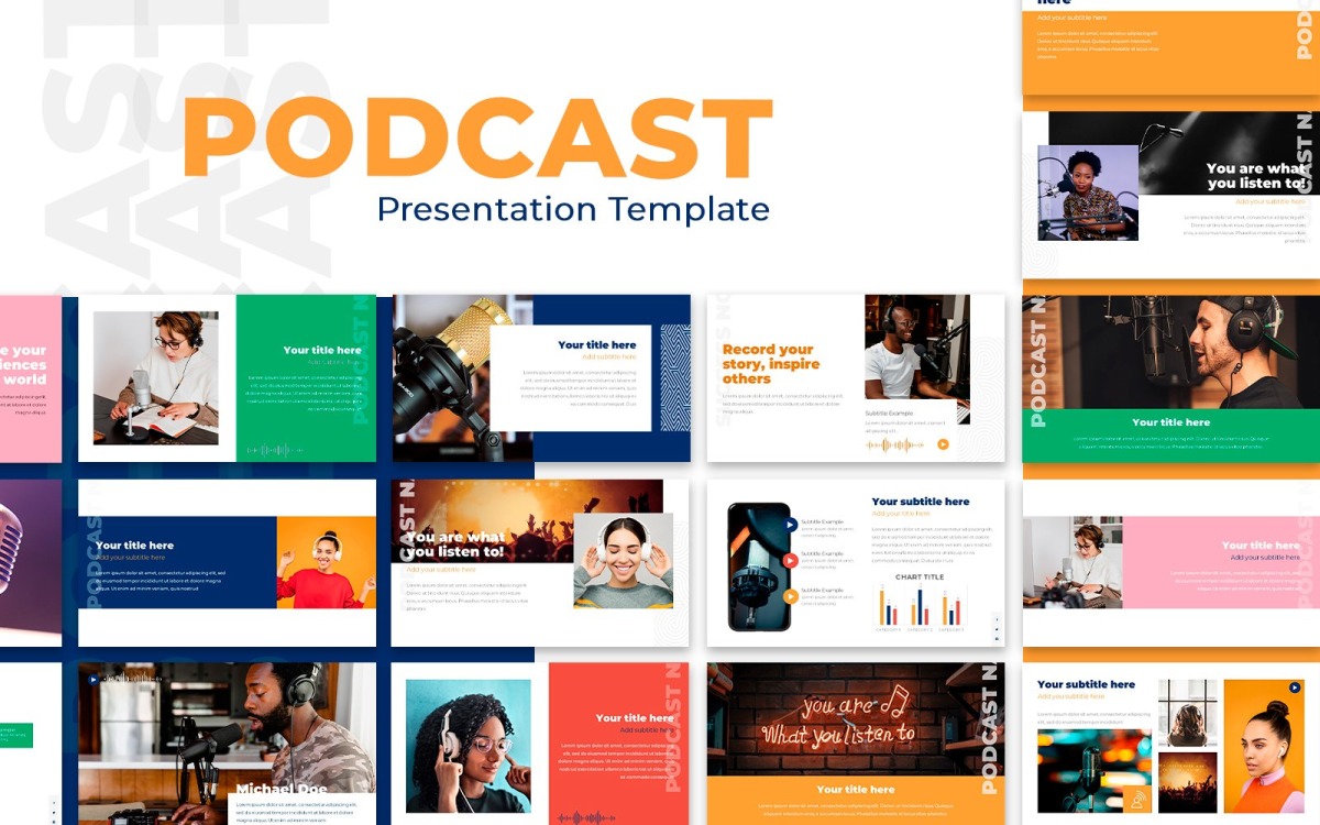 Podcast Presentation Powerpoint Template Templatemonster