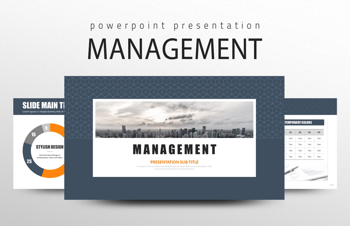 management presentation slide template