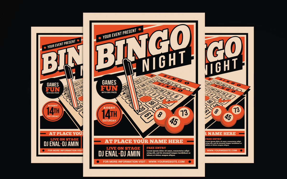 Plantilla de Flyer de Evento Nocturno de Bingo | PosterMyWall