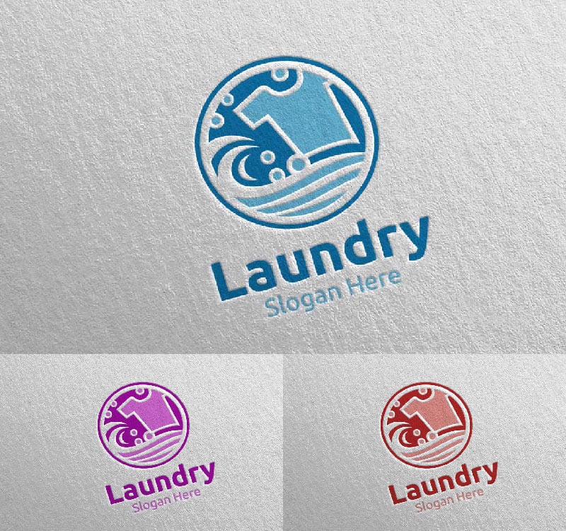 Laundry Dry Cleaners 2 Logo Template - TemplateMonster