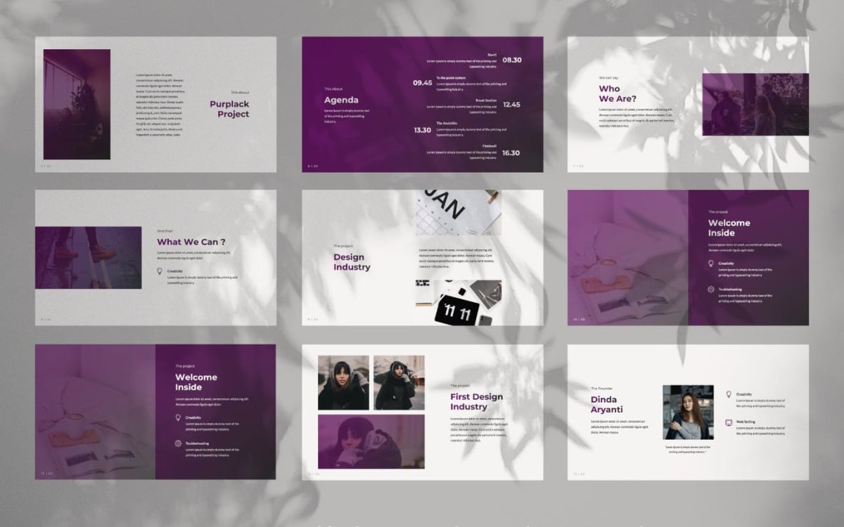 powerpoint presentation templates purple