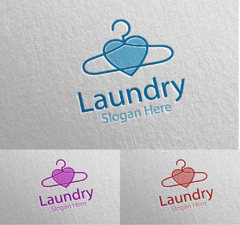 Love Laundry Dry Cleaners 47 Logo Template - TemplateMonster