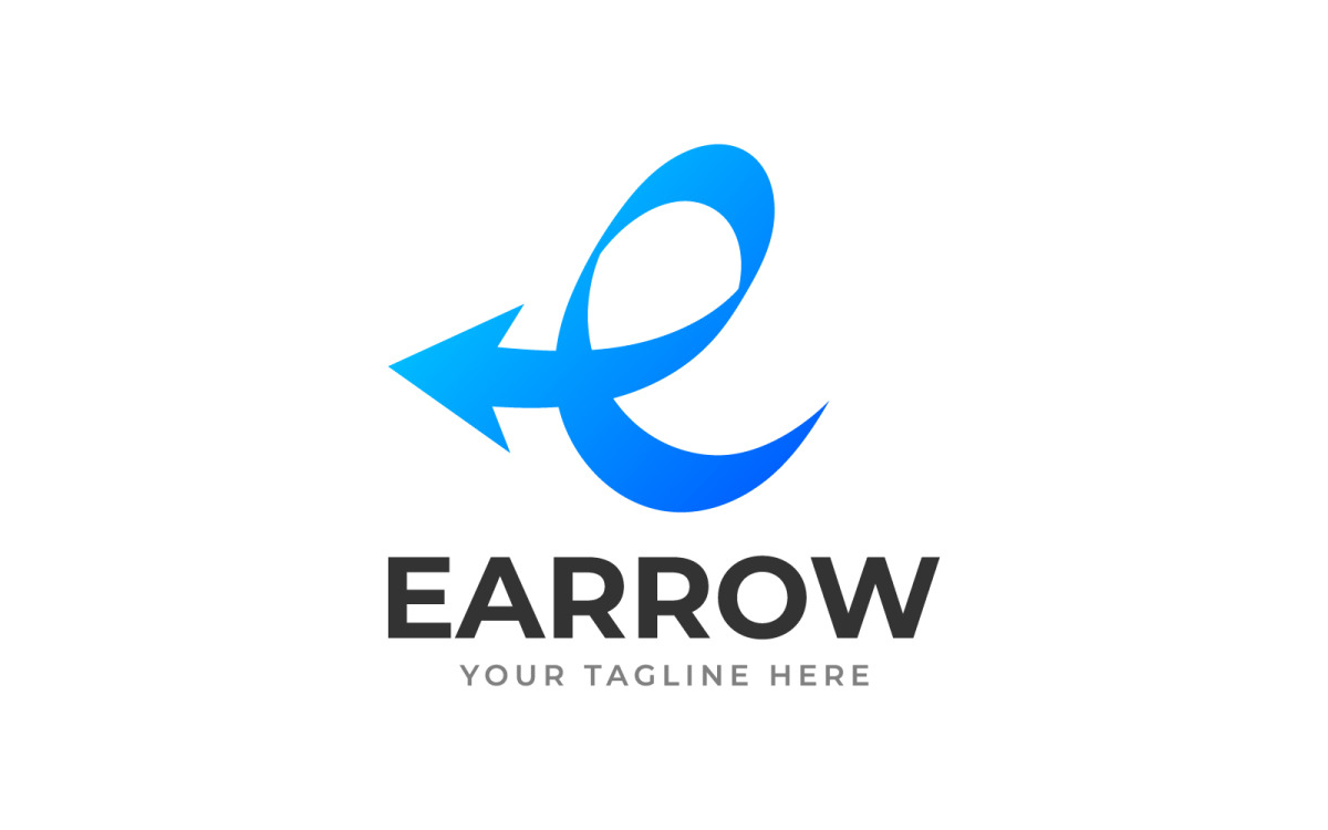 Letter E Earrow Design Logo Template Templatemonster