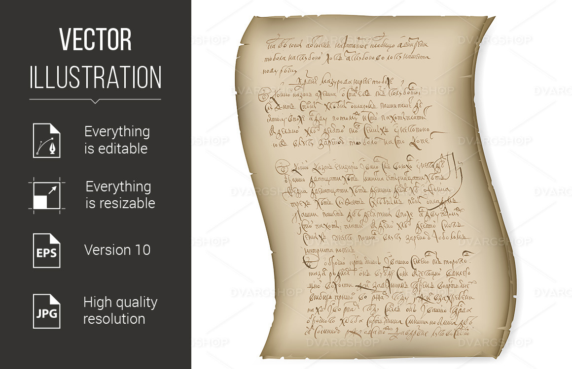 Abstract of Manuscript - Vector Image - TemplateMonster