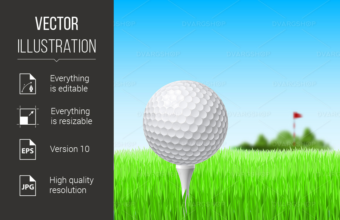 golf ball vector