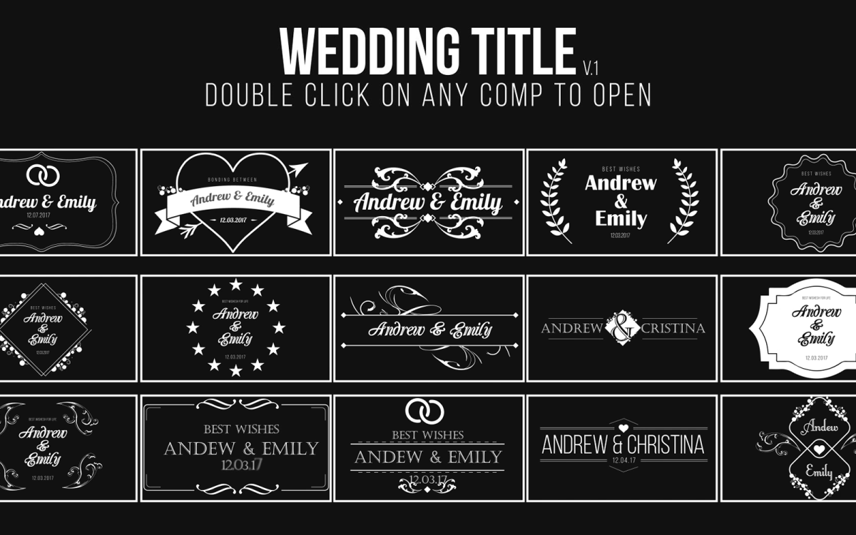 Wedding Titles After Effects Template Free Download Download Wedding 