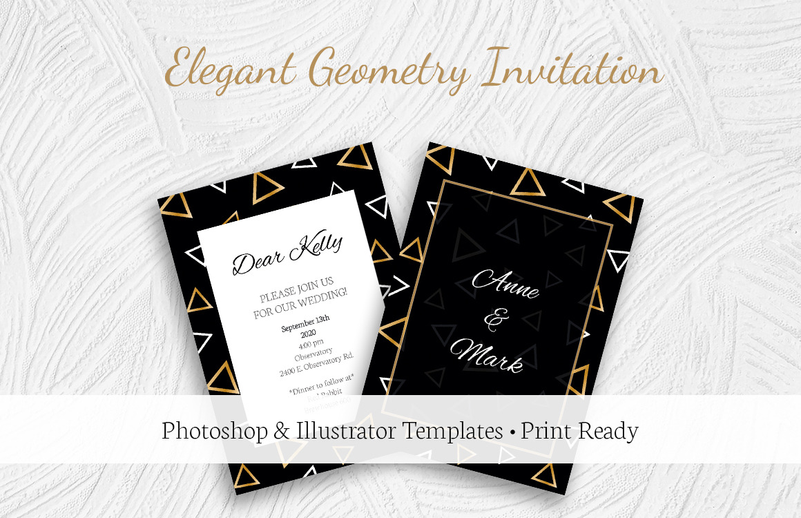 Free Elegant Geometry Invitation - Corporate Identity Template