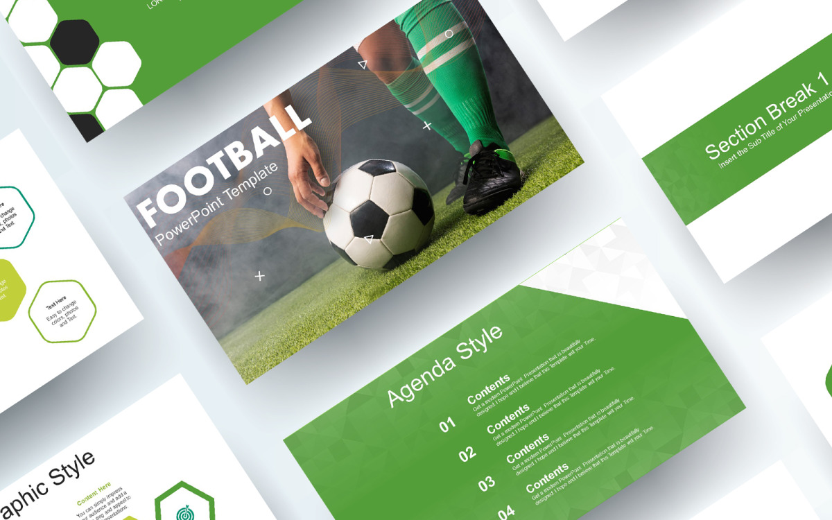 Modelos grátis de futebol para o Google Slides e PowerPoint