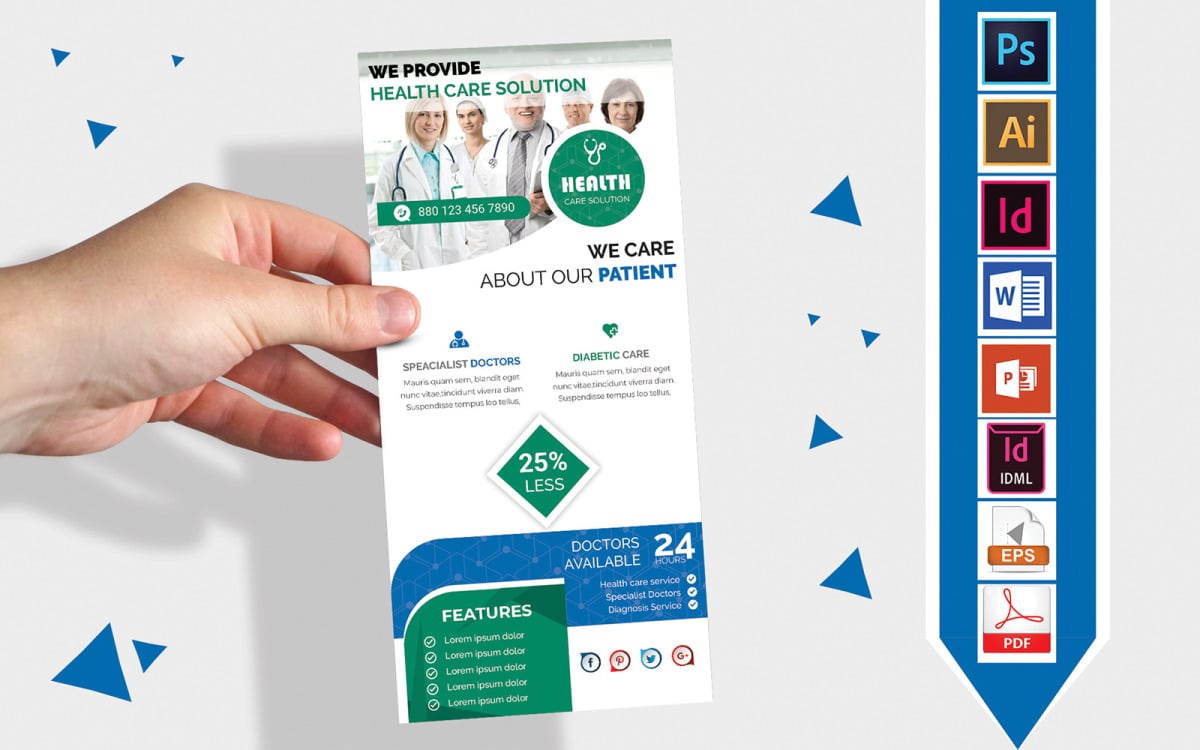 Rack Card  Doctor & Medical DL Flyer Vol-23 - Corporate Identity Template Throughout Dl Flyer Template Word
