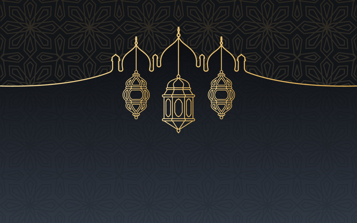 Lantern Islamic Card Background #125092 - TemplateMonster
