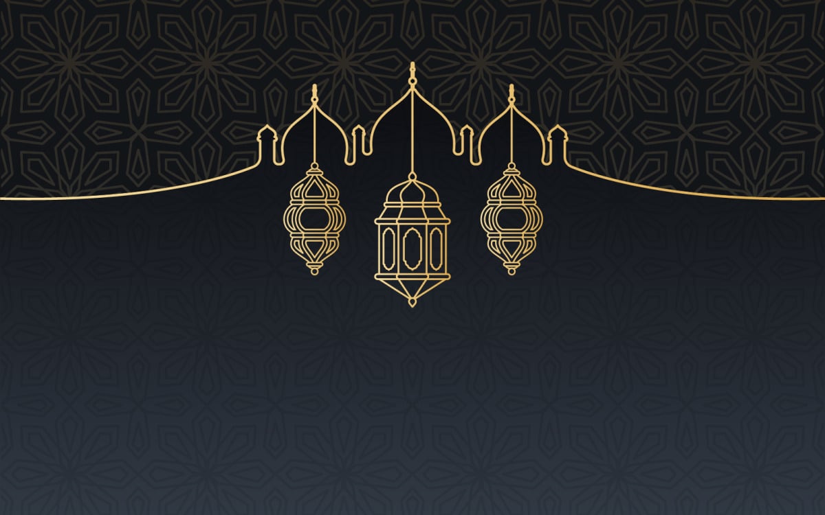 Lantern Islamic Card Background #125092 - TemplateMonster