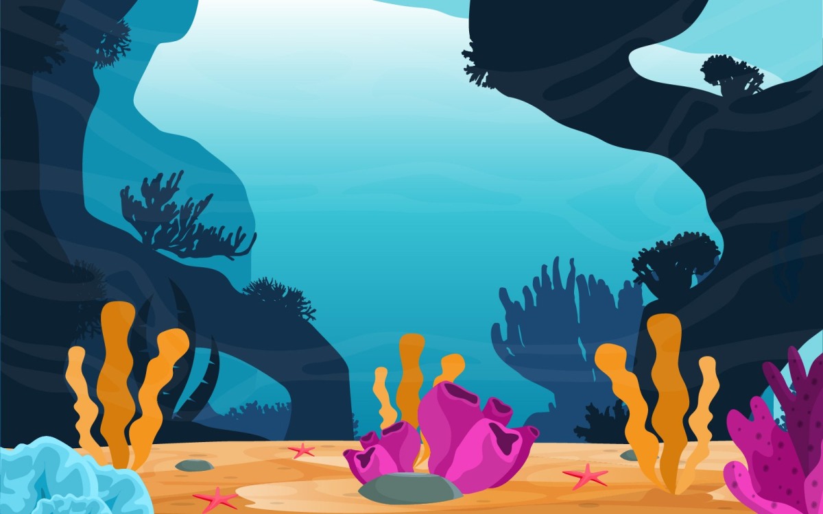 Coral Reef Marine - Illustration #125162 - TemplateMonster