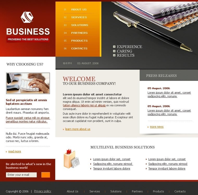 Business Services Website Template