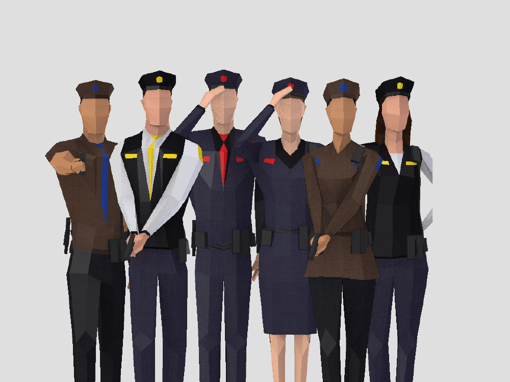 Modello 3D di persone di polizia #138300 - TemplateMonster