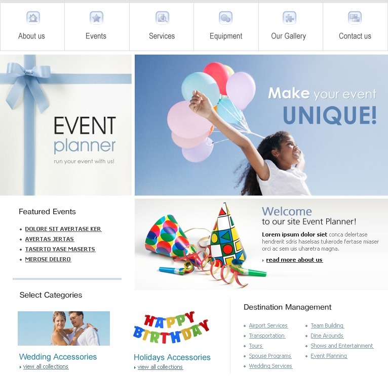 party planner websites