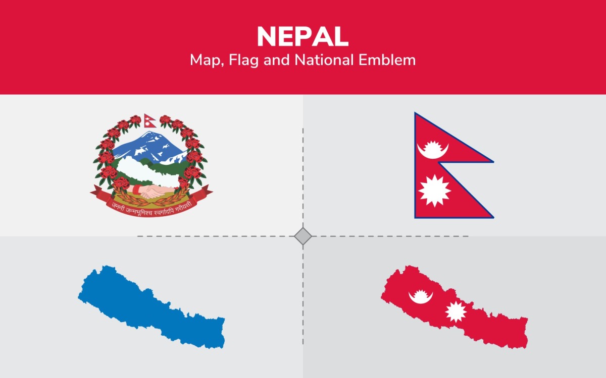 nepal-map-flag-and-national-emblem-illustration-free-download