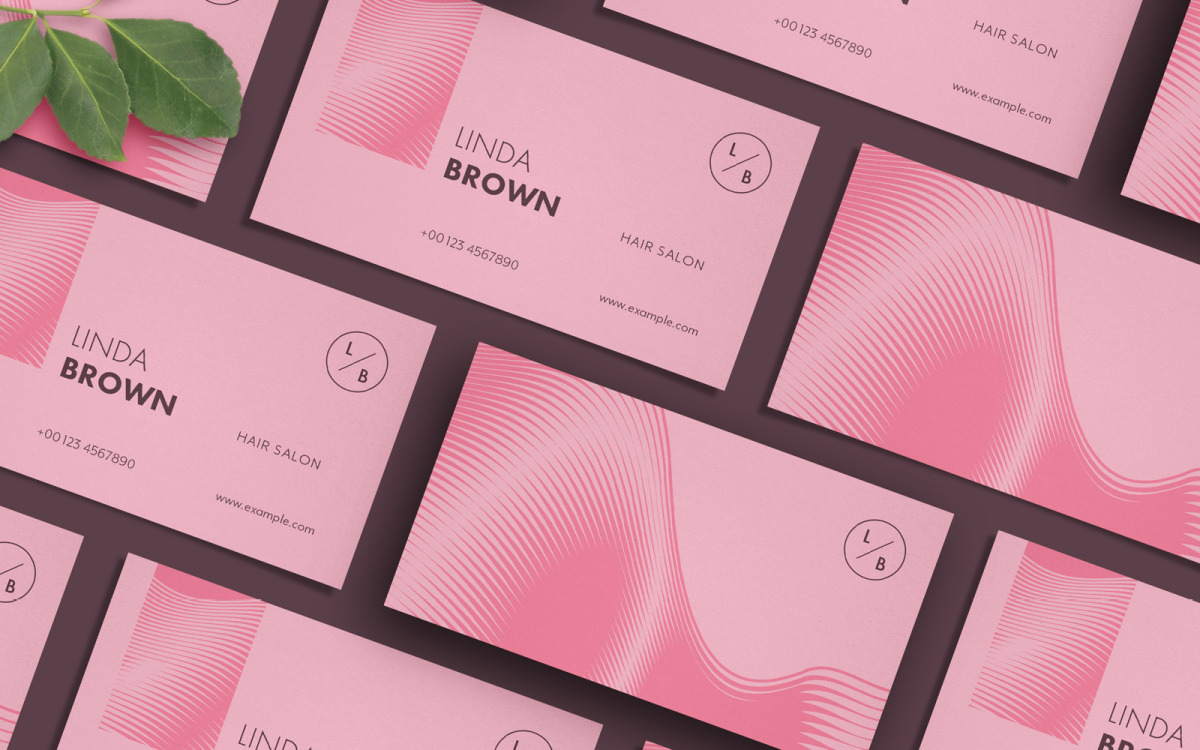 Pink Hair Ribbon Business Card  BrandCrowd Business Card Maker