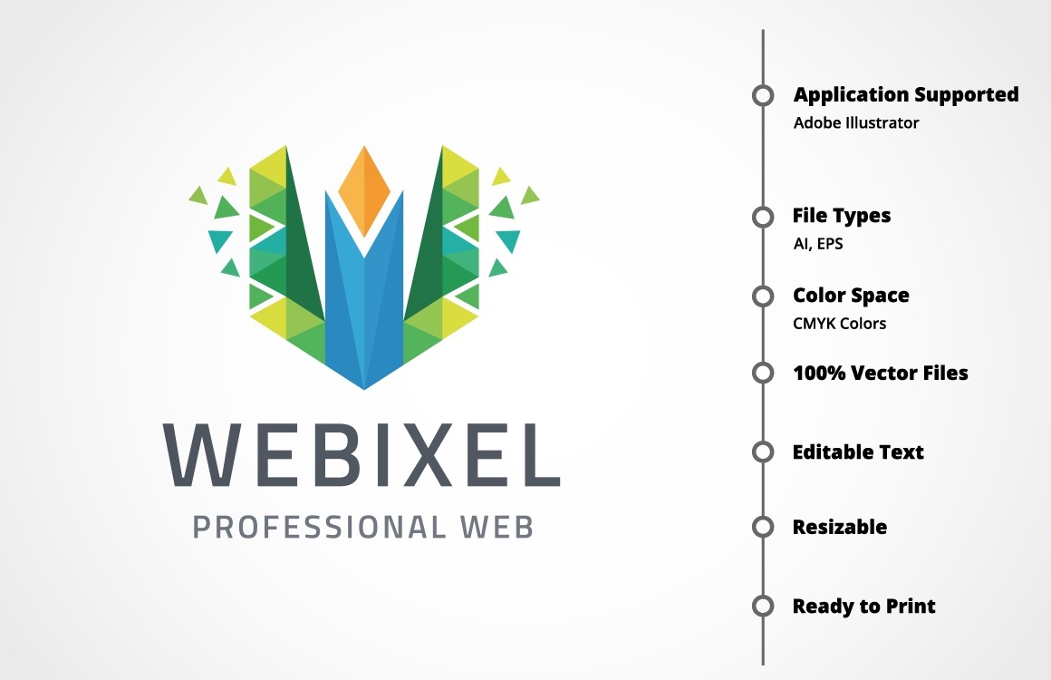 Web Pixel - Letter W Logo Template #149649 - TemplateMonster