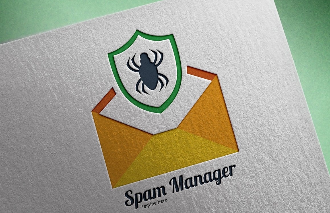 Modelo de logotipo para gerenciamento de spam