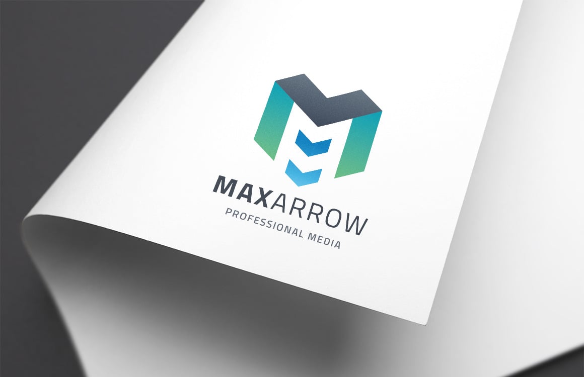 Modelo de logotipo Max Arrow Letter M - TemplateMonster