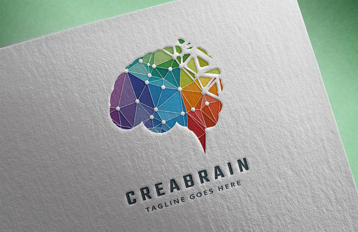 Abstract brain, creative mind logo vector design template - Stock Image -  Everypixel