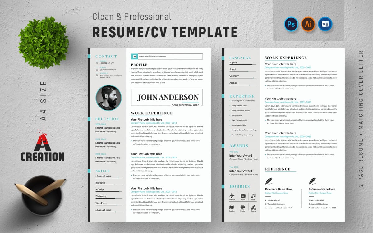 Clean And Modern John Cv Resume Template Templatemonster