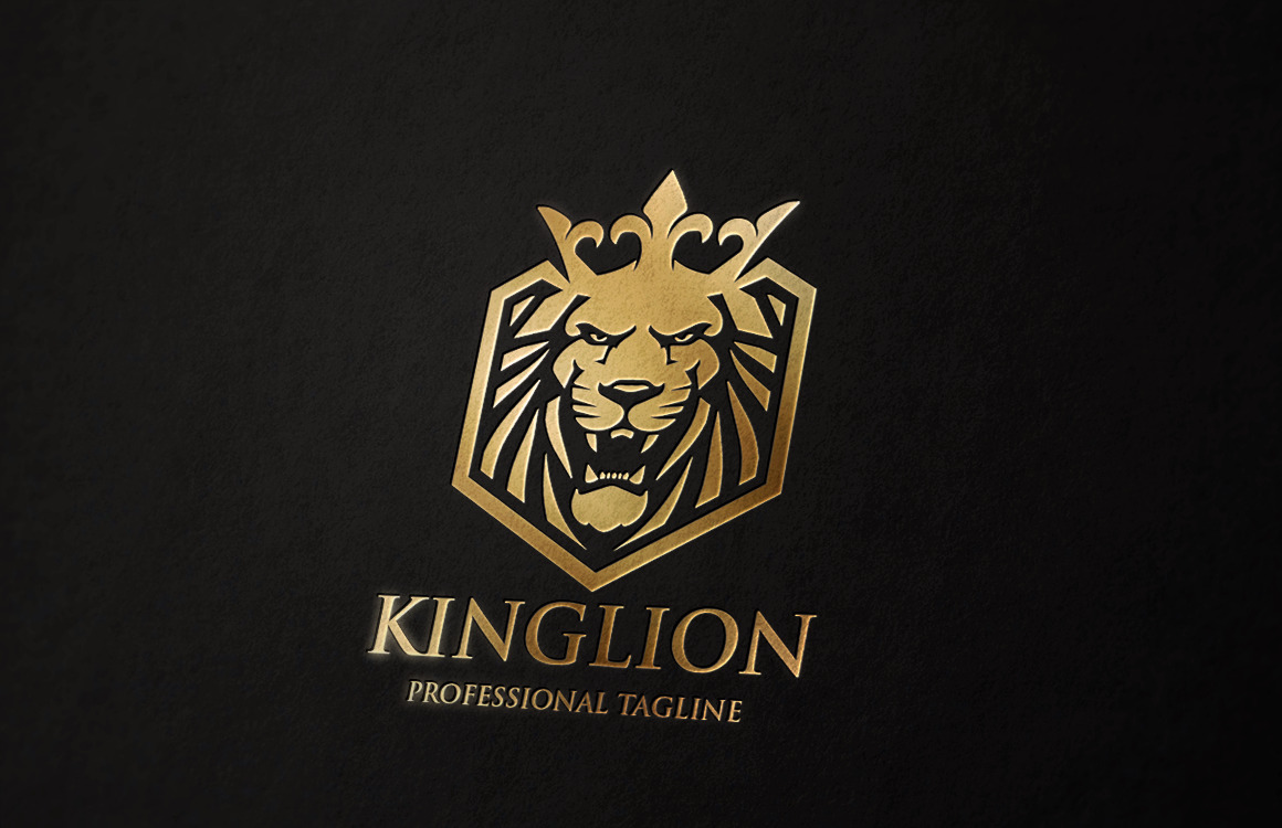 Royal Lion Crown logo And Crown King Lion Logo Template