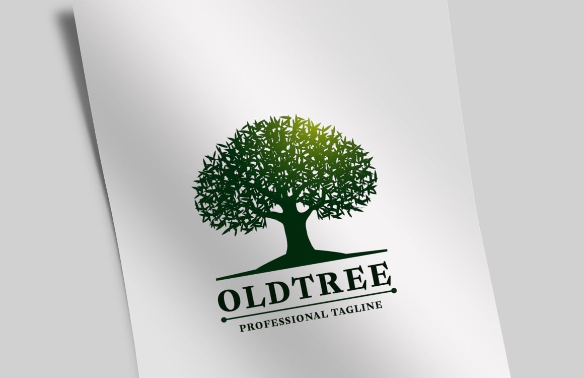 Oude boom Logo sjabloon, image size:1160x750
