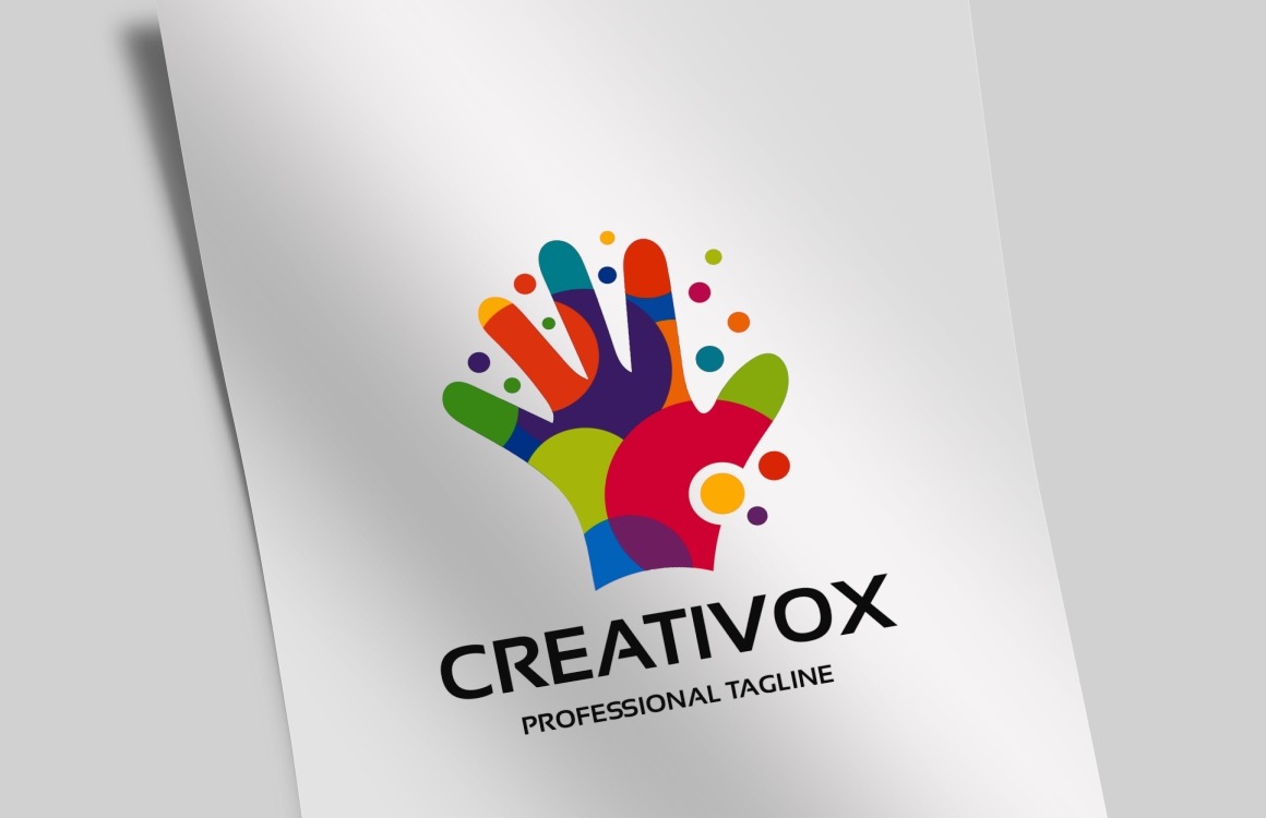 Creative Hand Logo stock vector. Illustration of help - 92834666