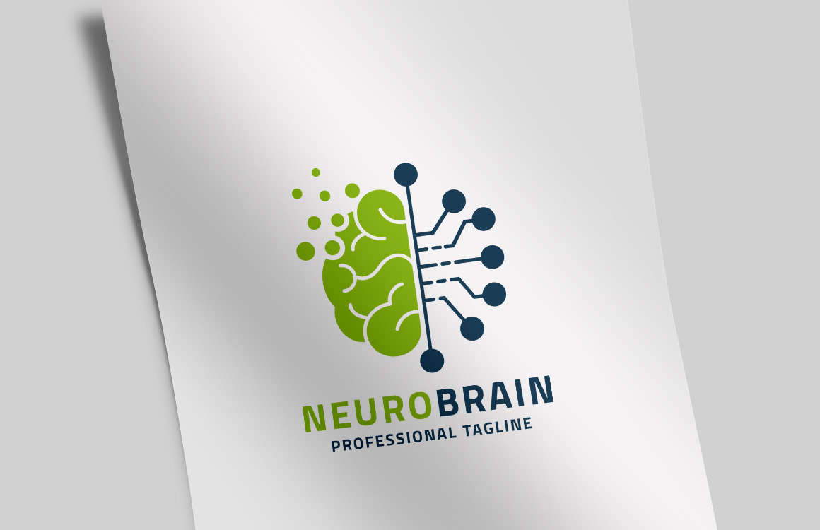 Modelo de logotipo Neuro Brain