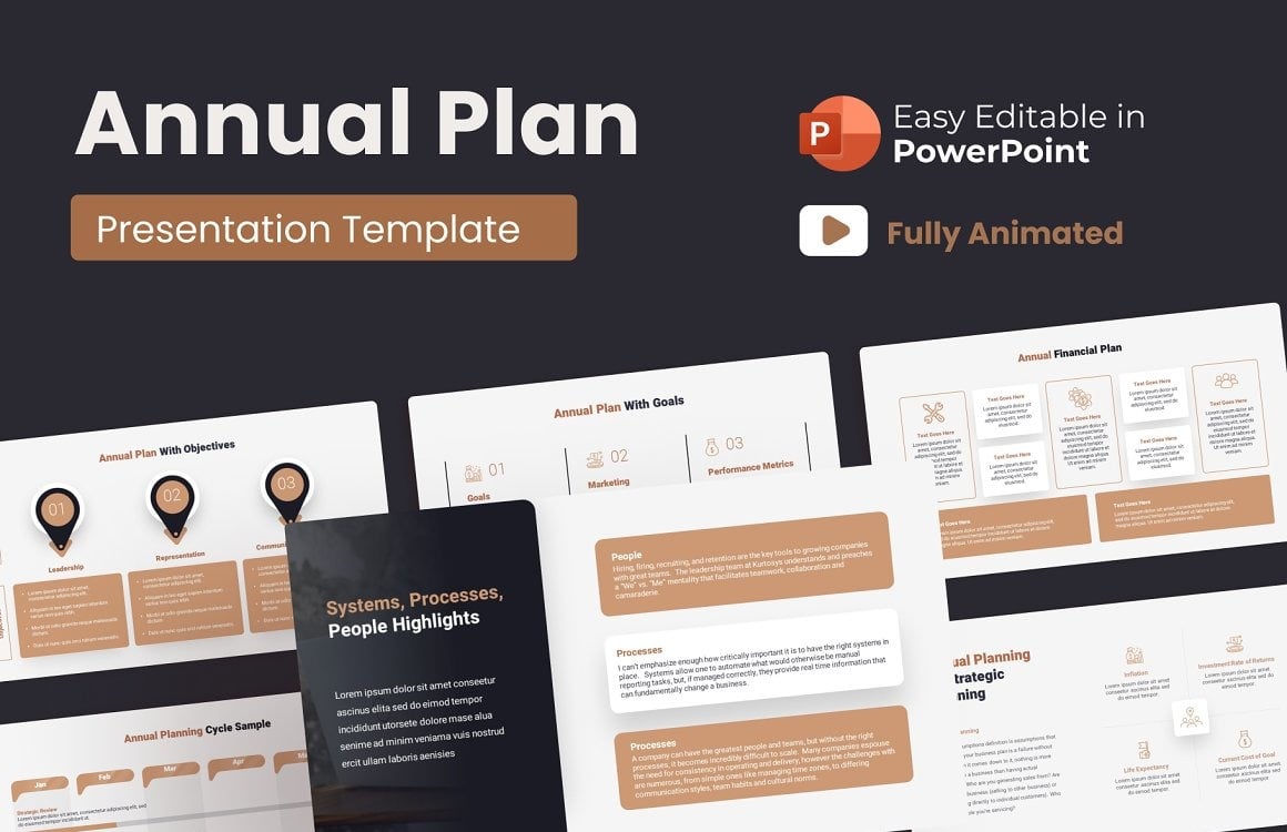 Annual Plan PowerPoint Presentation Animated