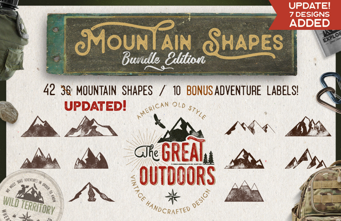 Download Mountain Svg Icons Shapes Mega Bundle Vector Image